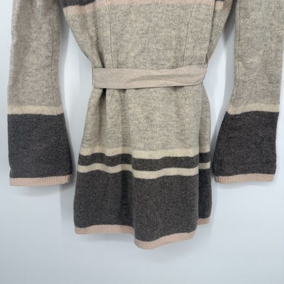 Angel Of The North Anthropologie Belted Long Cardigan Sweater 100% Wool Size S - Picture 9 of 13